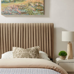 Eloise Taupe Stain-Resistant Performance Velvet Twin Headboard - Ornate Home