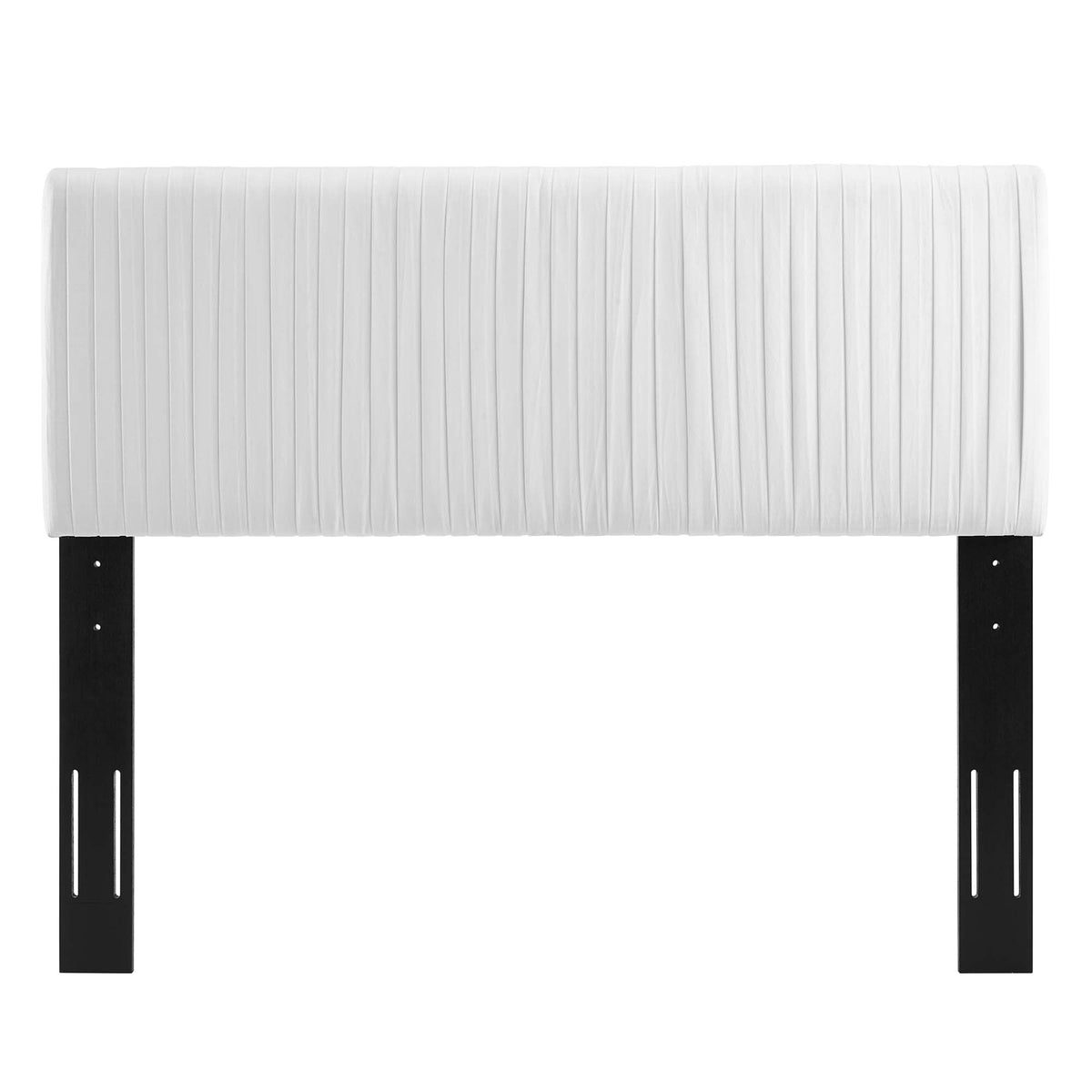 Eloise White Channel Tufted Performance Velvet Full/Queen Headboard - Ornate Home