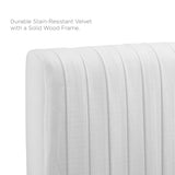 Eloise White Channel Tufted Performance Velvet Full/Queen Headboard - Ornate Home