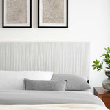 Eloise White Channel Tufted Performance Velvet Full/Queen Headboard - Ornate Home
