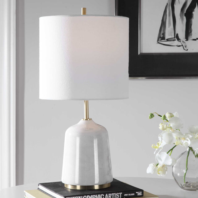 Eloise White Marble Table Lamp - Ornate Home