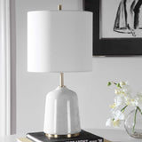 Eloise White Marble Table Lamp - Ornate Home