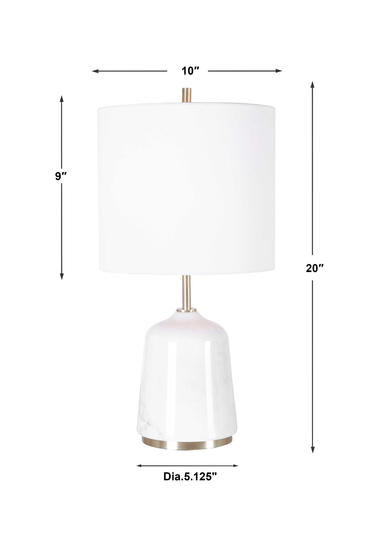 Eloise White Marble Table Lamp - Ornate Home