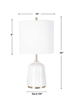 Eloise White Marble Table Lamp - Ornate Home
