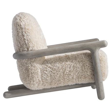 Elon White/Cream Fabric Chair - Ornate Home