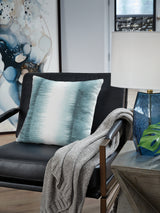 Elonwich Teal/White Pillow (Online Special Price) - Ornate Home