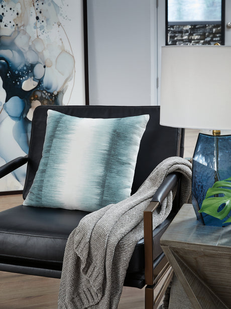 Elonwich Teal/White Pillow (Online Special Price) - Ornate Home