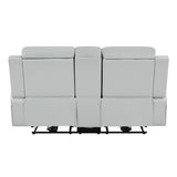 Elonzo Light Gray Power Motion Loveseat - Ornate Home