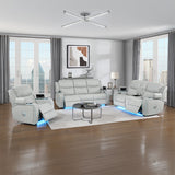 Elonzo Light Gray Power Motion Loveseat - Ornate Home