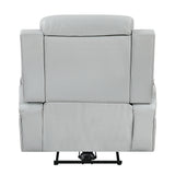 Elonzo Light Gray Power Motion Recliner - Ornate Home