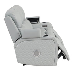 Elonzo Light Gray Power Motion Sofa - Ornate Home