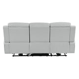 Elonzo Light Gray Power Motion Sofa - Ornate Home