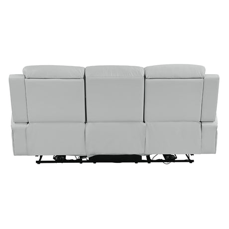 Elonzo Light Gray Power Motion Sofa - Ornate Home