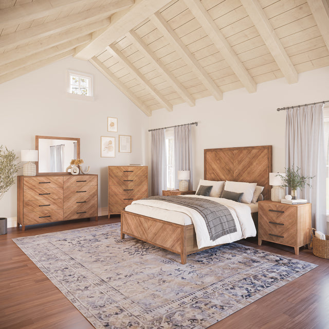 Eloquence Natural Queen Panel Bed - Ornate Home