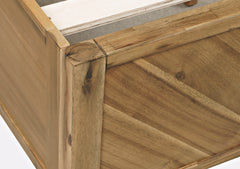 Eloquence Natural King Panel Bed - Ornate Home