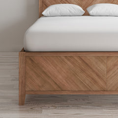 Eloquence Natural Queen Panel Bed - Ornate Home
