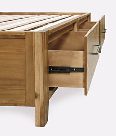 Eloquence Natural Queen Storage Bed - Ornate Home