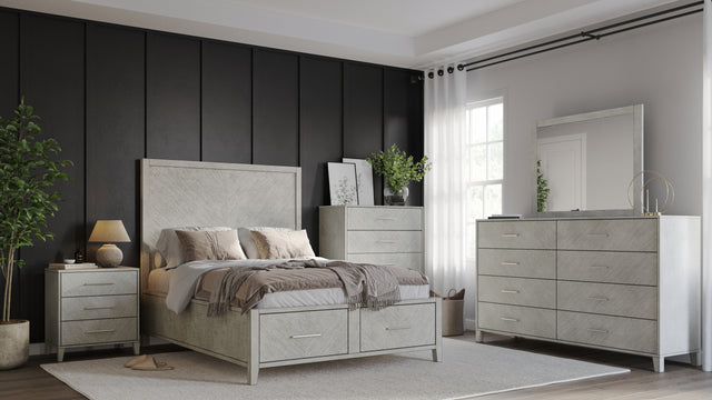 Eloquence Stone 3-Piece Queen Storage Bedroom Set - Ornate Home