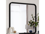 Elora Beveled Glass Mirror in Jet Black Ash - Ornate Home