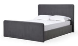 Elora Fully Upholstered California King Platform Bed in Charcoal Velvet - Ornate Home