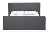 Elora Fully Upholstered Queen Platform Bed in Charcoal Velvet - Ornate Home