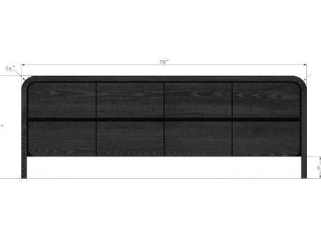 Elora Jet 78" Entertainment Console - Ornate Home