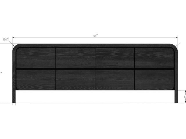 Elora Jet 78" Entertainment Console - Ornate Home