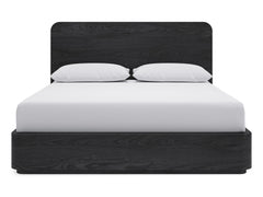 Elora Jet California King Ash Wood Platform Bed - Ornate Home