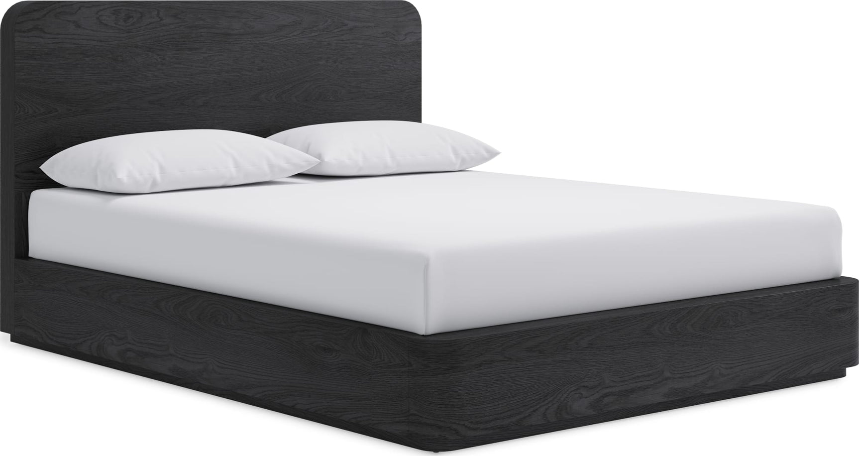 Elora Jet California King Ash Wood Platform Bed - Ornate Home