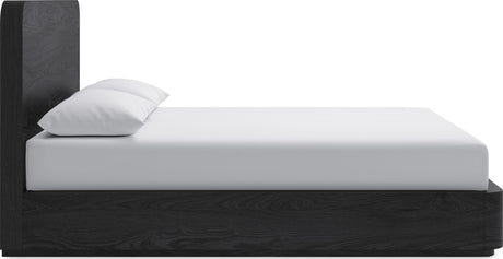 Elora Jet California King Ash Wood Platform Bed - Ornate Home