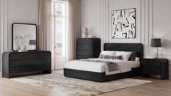 Elora Jet California King Ash Wood Platform Bed - Ornate Home