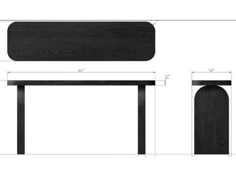 Elora Jet Console Table - Ornate Home