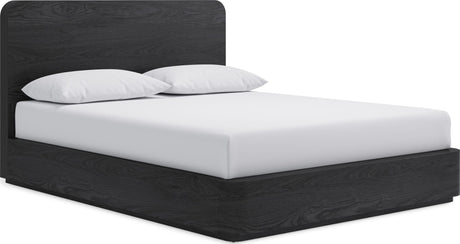 Elora Jet Full Ash Wood Platform Bed - Ornate Home