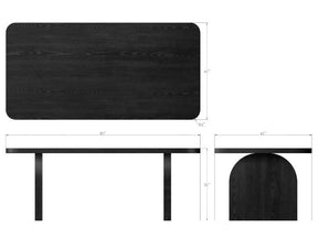 Elora Jet Rectangular Dining Table - Ornate Home