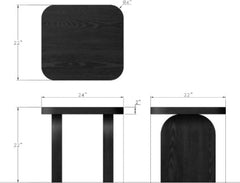 Elora Jet Square End Table - Ornate Home