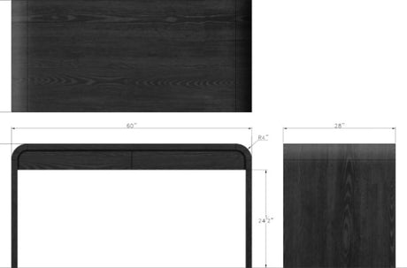 Elora Jet Writing Desk - Ornate Home