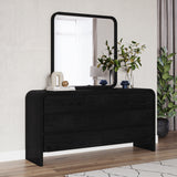 Elora Seven Drawer Dresser in Jet Black Ash - Ornate Home
