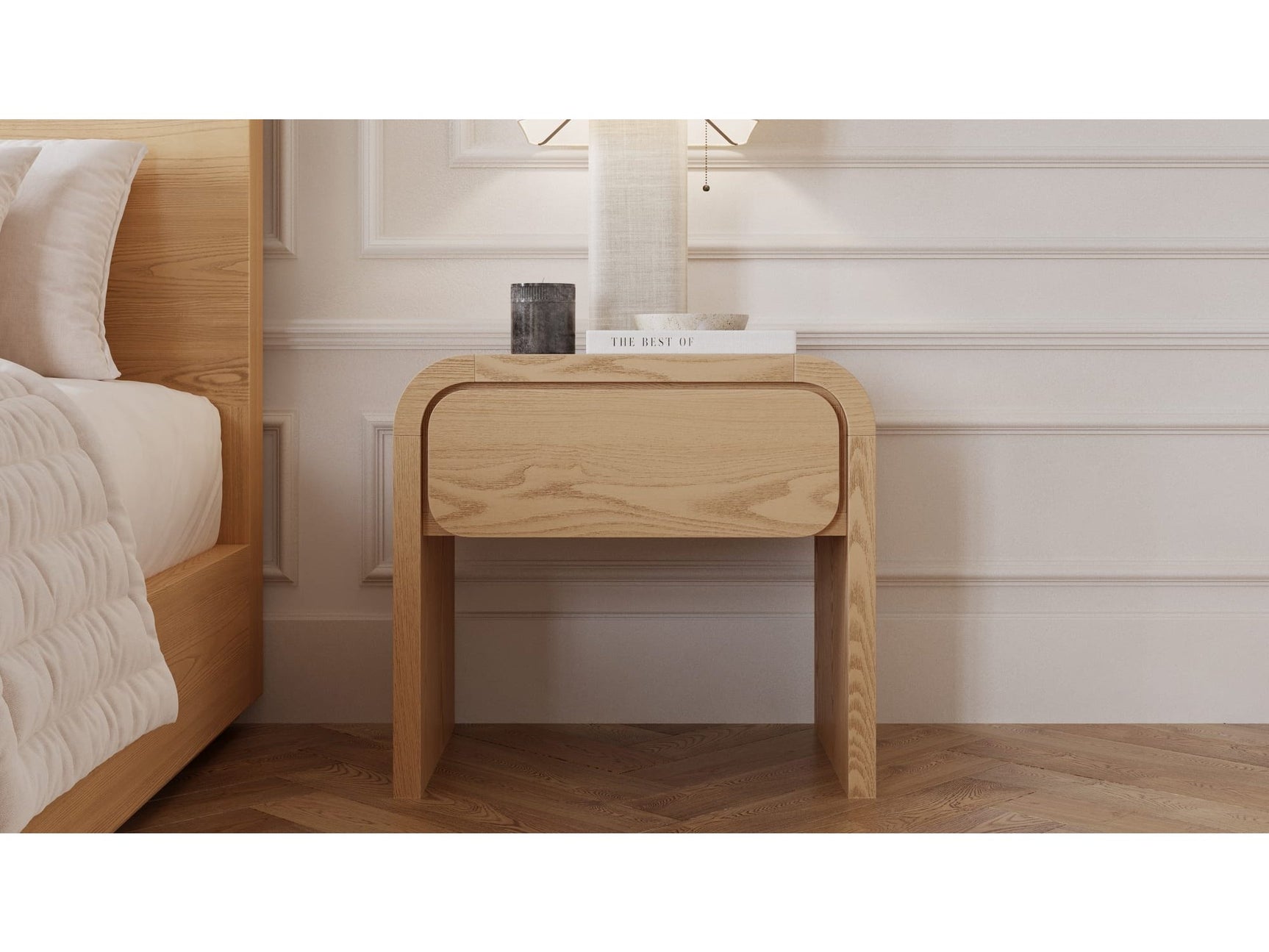 Elora Timber One Drawer Nightstand - Ornate Home