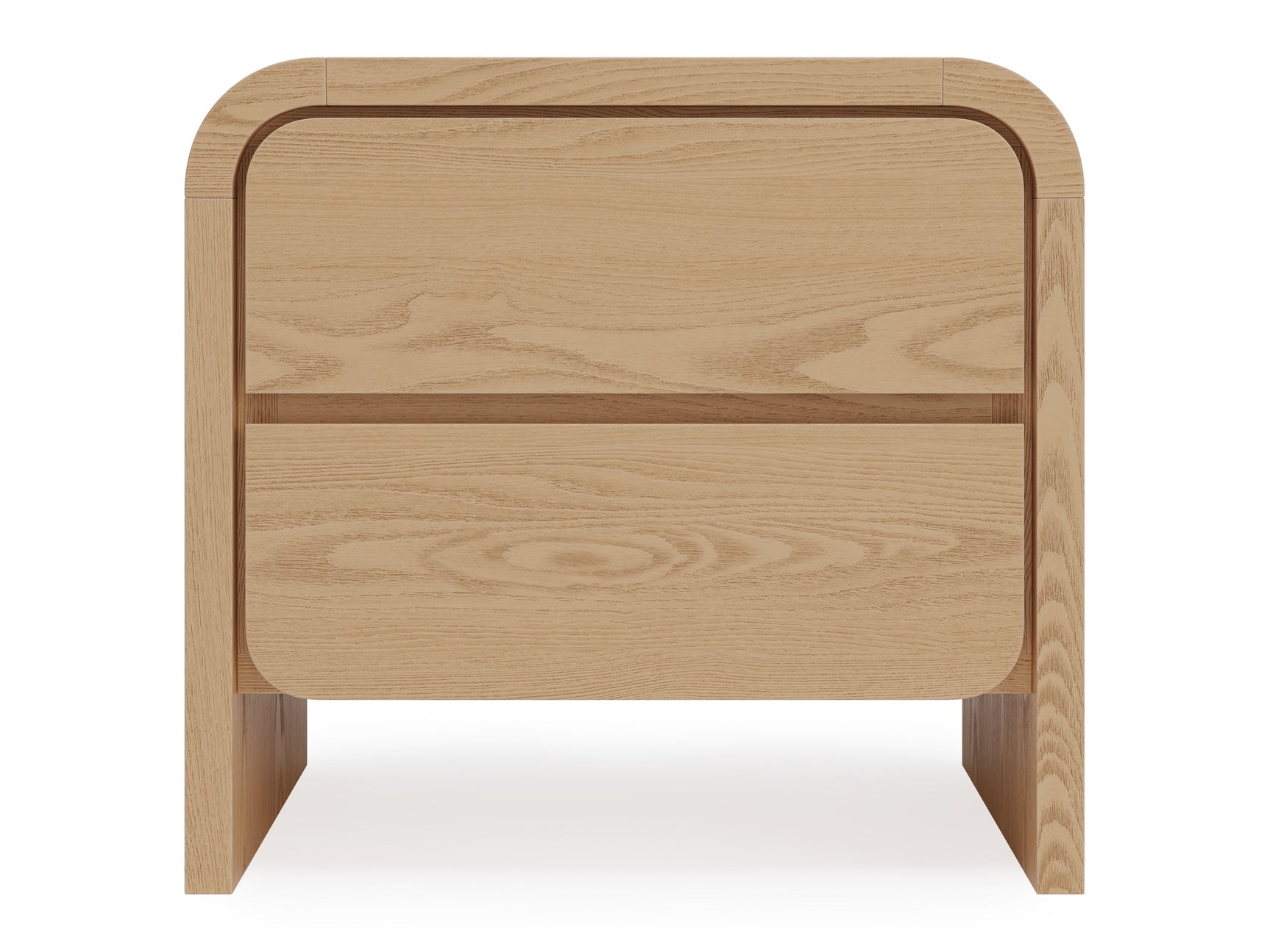 Elora Timber Two Drawer Nightstand - Ornate Home