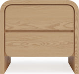 Elora Timber Two Drawer Nightstand - Ornate Home