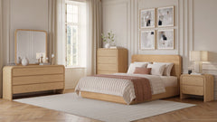 Elora Timber Wood Full Bed - Ornate Home