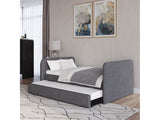 Elora Upholstered Daybed with Trundle in Charcoal Velvet - Ornate Home