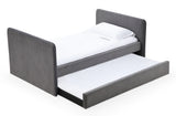 Elora Upholstered Daybed with Trundle in Charcoal Velvet - Ornate Home