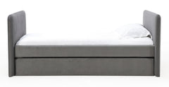 Elora Upholstered Daybed with Trundle in Charcoal Velvet - Ornate Home