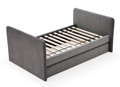 Elora Upholstered Daybed with Trundle in Charcoal Velvet - Ornate Home