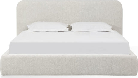 Elora Whitewashed California King Upholstered Platform Bed - Ornate Home