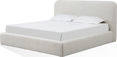 Elora Whitewashed California King Upholstered Platform Bed - Ornate Home