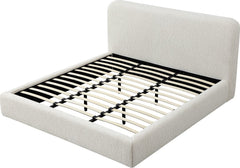 Elora Whitewashed Full Upholstered Platform Bed - Ornate Home