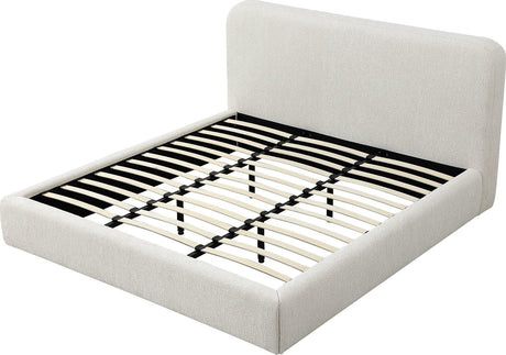 Elora Whitewashed Full Upholstered Platform Bed - Ornate Home