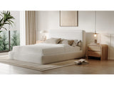 Elora Whitewashed King Upholstered Platform Bed - Ornate Home